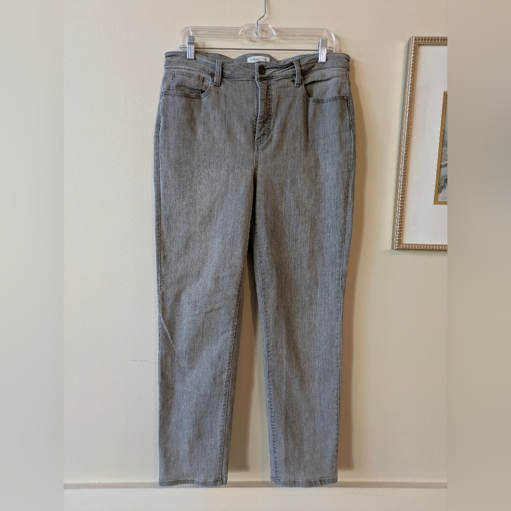 Coldwater Creek Shape Me High-Rise Straight Leg Jeans, Sz. 14